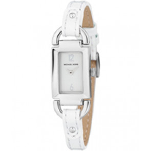 Bracelet de montre Michael Kors MK2106 Cuir Blanc 8mm
