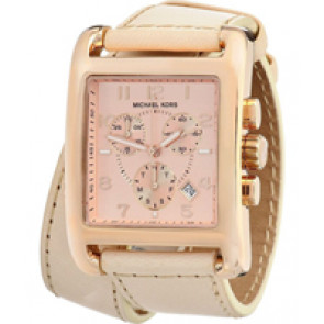 Bracelet de montre Michael Kors MK2225 Cuir Beige 24mm