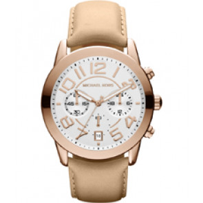 Bracelet de montre Michael Kors MK2283 Cuir Beige 22mm