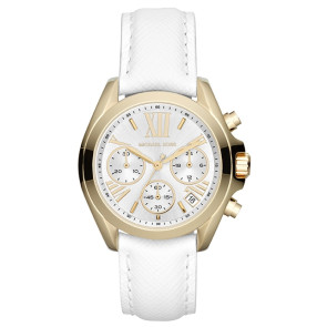 Bracelet de montre Michael Kors MK2302 Cuir Blanc 18mm
