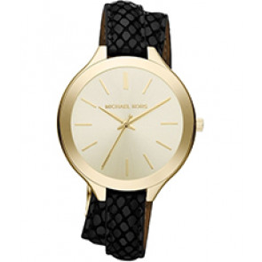 Bracelet de montre Michael Kors MK2315 Cuir Noir 12mm