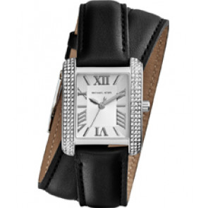 Bracelet de montre Michael Kors MK2359 Cuir Noir 18mm
