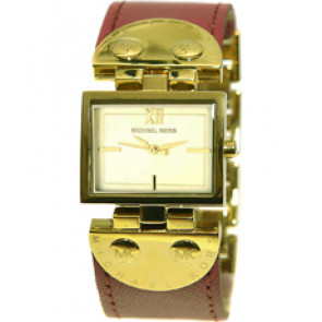Bracelet de montre Michael Kors MK2368 Cuir Rouge 26mm