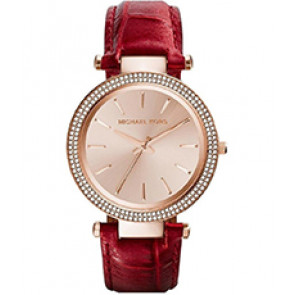 Bracelet de montre Michael Kors MK2383 Cuir Rouge 18mm