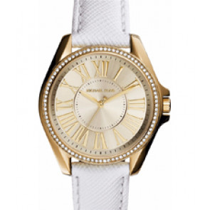 Bracelet de montre Michael Kors MK2394 Cuir Blanc 18mm