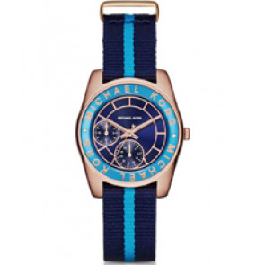Bracelet de montre Michael Kors MK2402 Textile Bleu 16mm