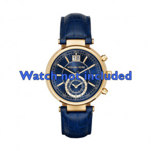 Bracelet de montre Michael Kors MK2425 Cuir croco Bleu