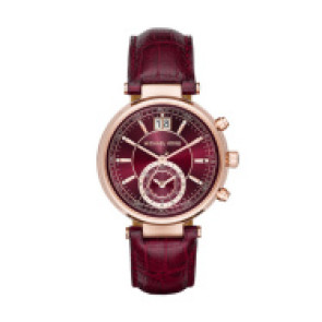 Bracelet de montre Michael Kors MK2426 Cuir Rouge