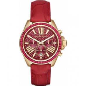 Bracelet de montre Michael Kors MK2452 Cuir Rouge 20mm
