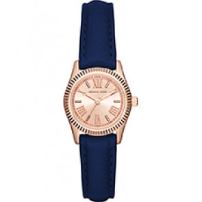Bracelet de montre Michael Kors MK2539 Cuir Bleu 14mm