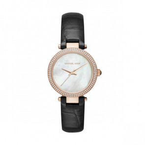 Bracelet de montre Michael Kors MK2591 Cuir Noir 16mm