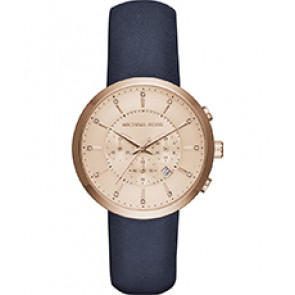 Bracelet de montre Michael Kors MK2597 Cuir Bleu 20mm