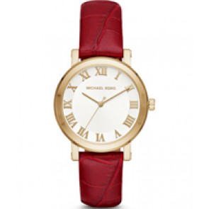 Bracelet de montre Michael Kors MK2618 Cuir Rouge 18mm