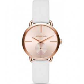 Bracelet de montre Michael Kors MK2660 Cuir Blanc 16mm