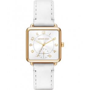 Bracelet de montre Michael Kors MK2677 Cuir Blanc 16mm