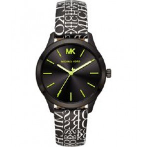 Bracelet de montre Michael Kors MK2847 Cuir Noir 18mm