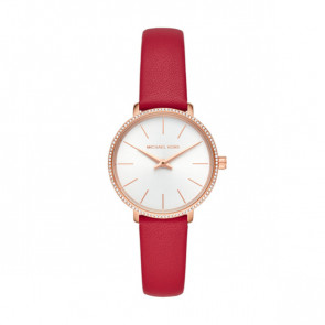Bracelet de montre Michael Kors MK2869 Cuir Rouge 14mm