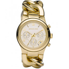 Bracelet de montre Michael Kors MK3131 Acier inoxydable Plaqué or 12mm