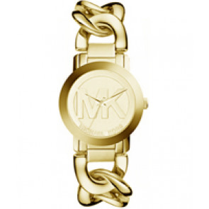 Bracelet de montre Michael Kors MK3385 Acier inoxydable Plaqué or 19mm