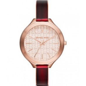 Bracelet de montre Michael Kors MK4310 Plastique Rouge 12mm