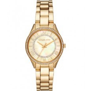 Bracelet de montre Michael Kors MK4490 Acier inoxydable Plaqué or 16mm