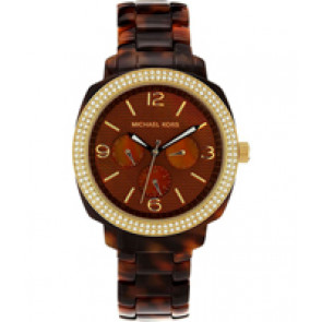 Bracelet de montre Michael Kors MK5086 Plastique Brun 18mm