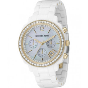 Bracelet de montre Michael Kors MK5187 Plastique Blanc 17mm