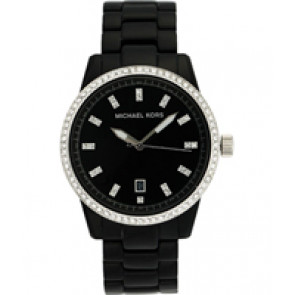Bracelet de montre Michael Kors MK5205 Plastique Noir 18mm
