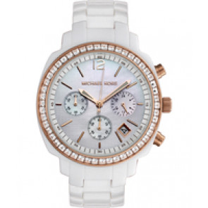 Bracelet de montre Michael Kors MK5214 Plastique Blanc 18mm