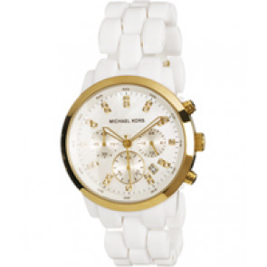 Bracelet de montre (Combinaison bracelet + cas) Michael Kors MK5218 Plastique Blanc 22mm