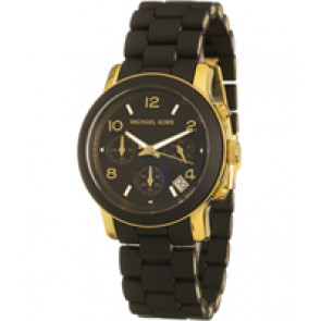 Bracelet de montre Michael Kors MK5238 Silicone Brun foncé 8mm