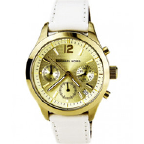 Bracelet de montre Michael Kors MK5285 Cuir Blanc 18mm