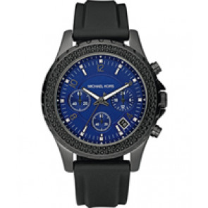 Bracelet de montre Michael Kors MK5390 Silicone Noir 18mm