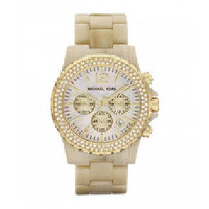 Bracelet de montre Michael Kors MK5558 Plastique Beige 24mm