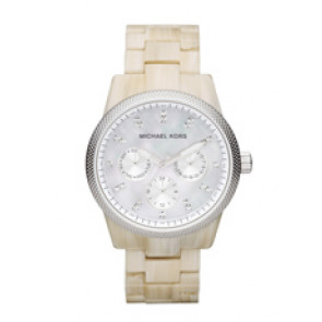 Bracelet de montre Michael Kors MK5625 Plastique Beige 18mm