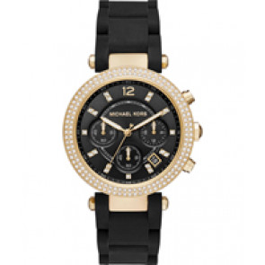 Bracelet de montre Michael Kors MK6404 Silicone Noir 20mm