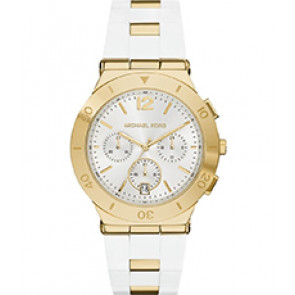 Bracelet de montre Michael Kors MK6171 Silicone Blanc 22mm