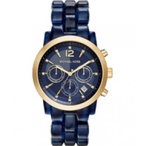 Bracelet de montre Michael Kors MK6236 Plastique Bleu 22mm