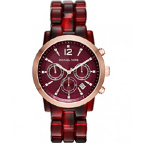 Bracelet de montre Michael Kors MK6237 Plastique Rouge 22mm