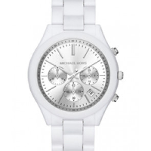 Bracelet de montre Michael Kors MK6254 Plastique Blanc 20mm