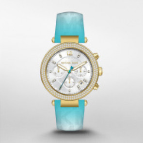 Bracelet de montre Michael Kors MK7227 Cuir Bleu