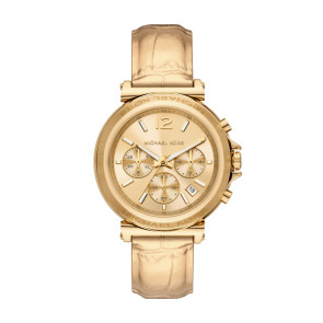 Bracelet de montre Michael Kors MK7508 Cuir Plaqué or 18mm
