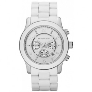 Bracelet de montre (Combinaison bracelet + cas) Michael Kors MK8108 Silicone Blanc 24mm