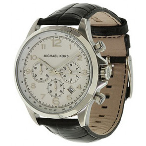 Bracelet de montre Michael Kors MK8114 Cuir Noir 22mm