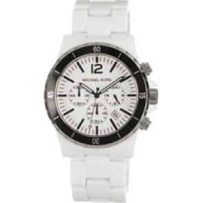 Bracelet de montre Michael Kors MK8127 Plastique Blanc 23mm