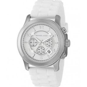 Bracelet de montre Michael Kors MK8134 Silicone Blanc 24mm