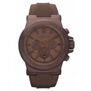 Bracelet de montre Michael Kors MK8216 Silicone Brun 22mm