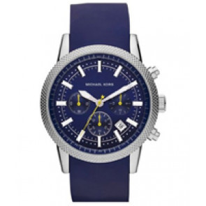 Bracelet de montre Michael Kors MK8240 Silicone Bleu 22mm