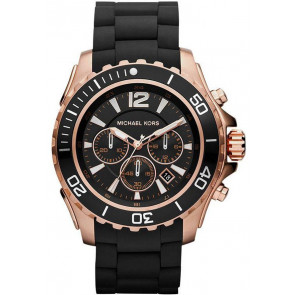 Bracelet de montre Michael Kors MK8269 Acier/Silicone Noir 22mm