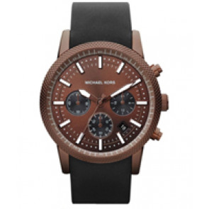 Bracelet de montre Michael Kors MK8285 Silicone Noir 22mm